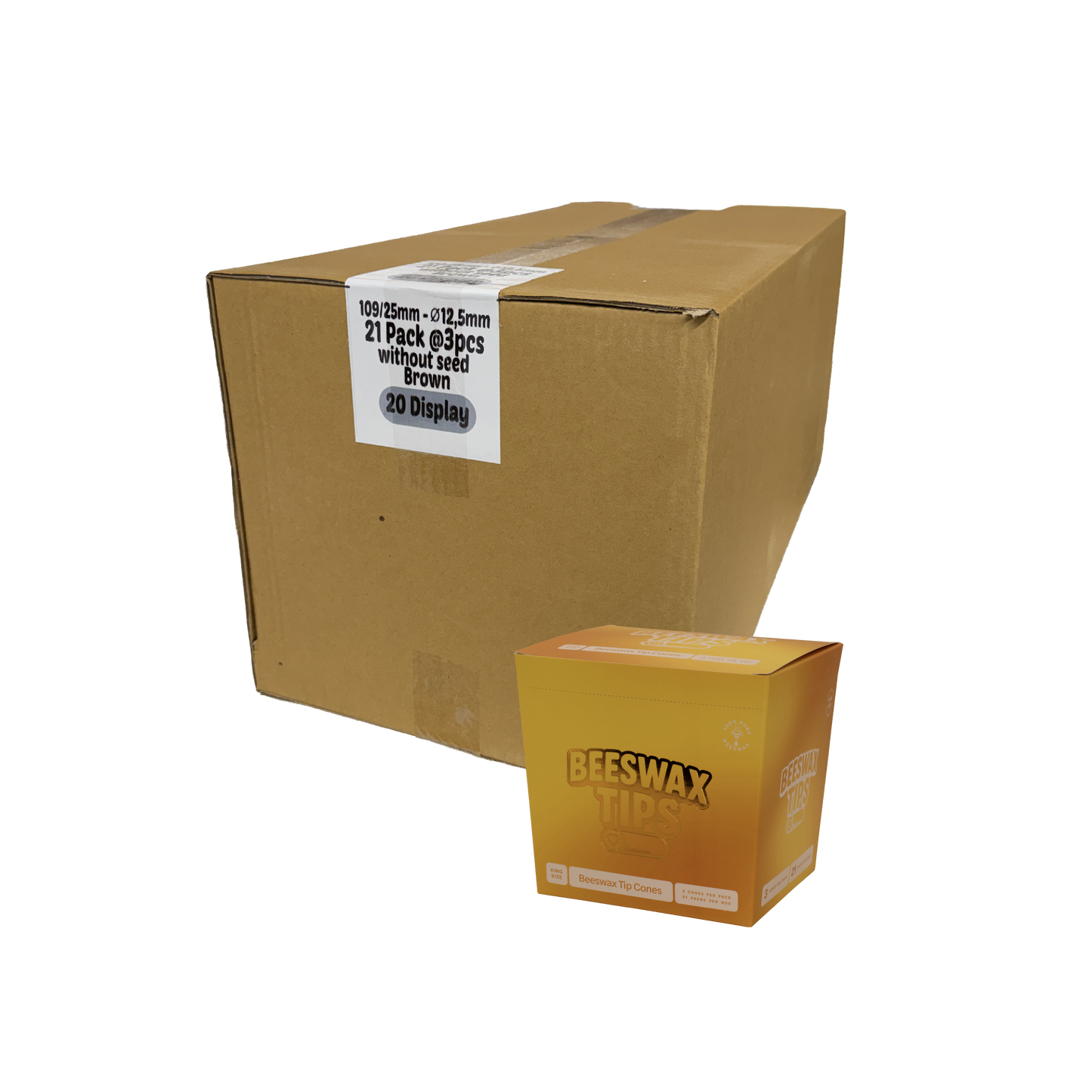 Beeswax Tips King Size Cones [Master Case]